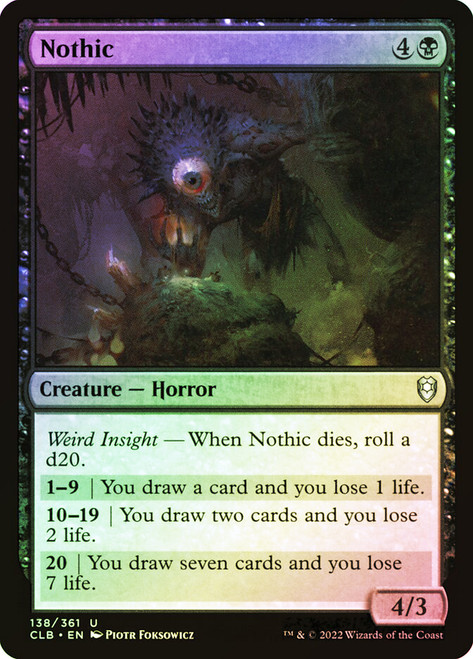 Nothic\nCommander Legends: Battle for Baldur's Gate\nSingle\nMagic The Gathering