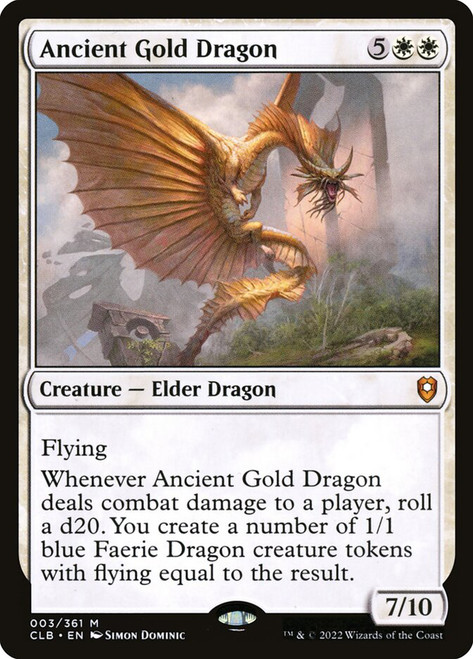 Ancient Gold Dragon\nCommander Legends: Battle for Baldur's Gate\nSingle\nMagic The Gathering