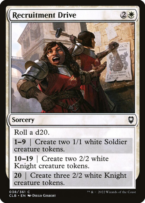 Recruitment Drive\nCommander Legends: Battle for Baldur's Gate\nSingle\nMagic The Gathering