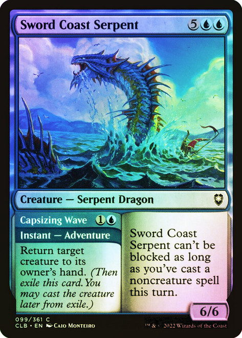 Sword Coast Serpent // Capsizing Wave\nCommander Legends: Battle for Baldur's Gate\nSingle\nMagic The Gathering