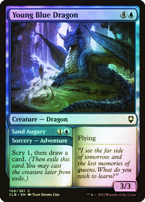 Young Blue Dragon // Sand Augury | Commander Legends: Battle for