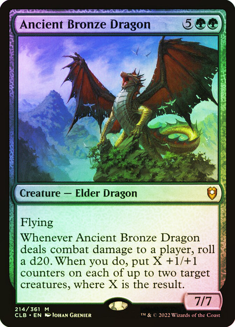 Ancient Bronze Dragon\nCommander Legends: Battle for Baldur's Gate\nSingle\nMagic The Gathering