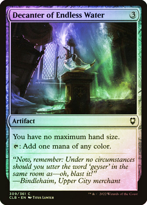 Decanter of Endless Water\nCommander Legends: Battle for Baldur's Gate\nSingle\nMagic The Gathering