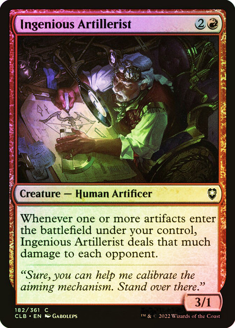 Ingenious Artillerist\nCommander Legends: Battle for Baldur's Gate\nSingle\nMagic The Gathering