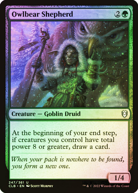 Owlbear Shepherd\nCommander Legends: Battle for Baldur's Gate\nSingle\nMagic The Gathering