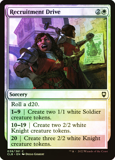 Recruitment Drive\nCommander Legends: Battle for Baldur's Gate\nSingle\nMagic The Gathering