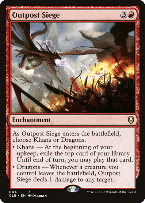 Outpost Siege\nCommander Legends: Battle for Baldur's Gate\nSingle\nMagic The Gathering