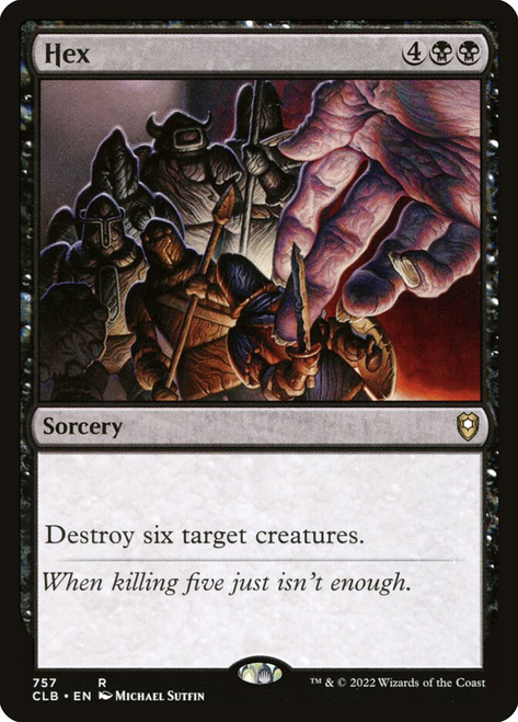 Hex\nCommander Legends: Battle for Baldur's Gate\nSingle\nMagic The Gathering