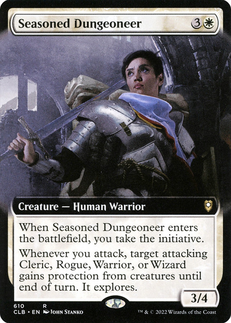 Seasoned Dungeoneer (Extended Art)\nCommander Legends: Battle for Baldur's Gate - Variants\nSingle\nMagic The Gathering