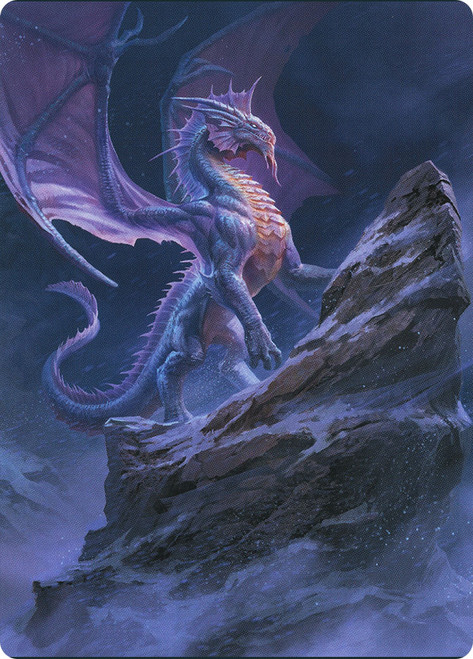 {Ancient Silver Dragon Art Card} // {Ancient Silver Dragon Stat Card} (#6)\nArt Series\nSingle\nMagic The Gathering