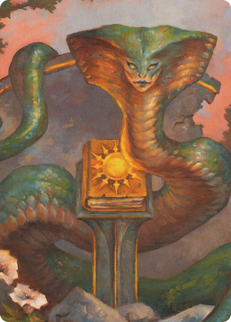 {Guardian Naga Art Card} // {Guardian Naga Stat Card}\nArt Series\nSingle\nMagic The Gathering