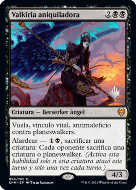 Eradicator Valkyrie (Promo Pack) (Kaldheim)\nPromo: Planeswalker Stamped - Spanish\nSingle\nMagic The Gathering