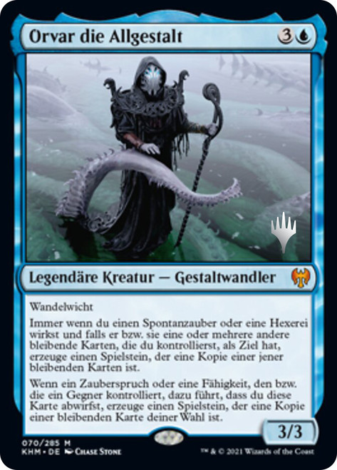 Orvar, the All-Form (Promo Pack) (Kaldheim)\nPromo: Planeswalker Stamped - German\nSingle\nMagic The Gathering