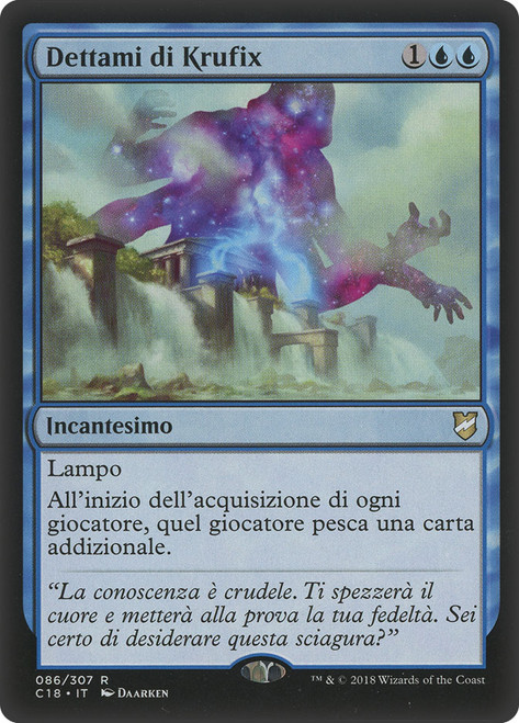 Dictate of Kruphix\nCommander: 2018 Edition - Italian\nSingle\nMagic The Gathering