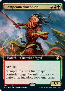 Dragonborn Champion (Extended Art)\nAdventures in the Forgotten Realms Commander - Variants - Spanish\nSingle\nMagic The Gathering