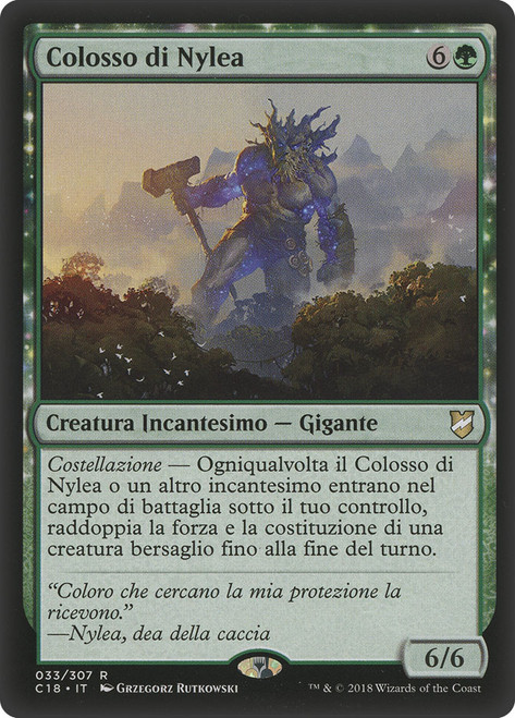 Nylea's Colossus\nCommander: 2018 Edition - Italian\nSingle\nMagic The Gathering