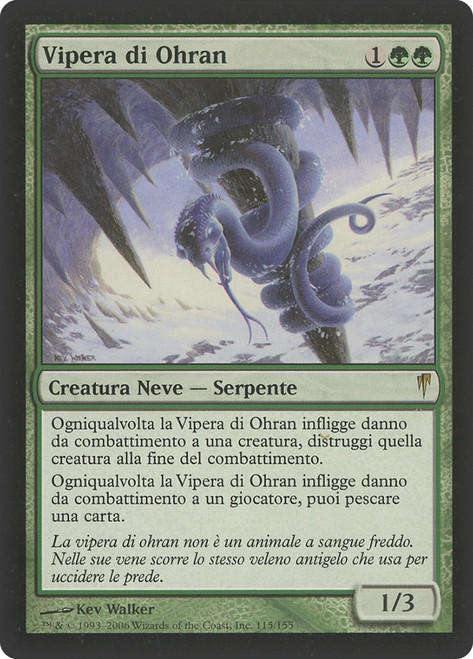 Ohran Viper\nColdsnap - Italian\nSingle\nMagic The Gathering