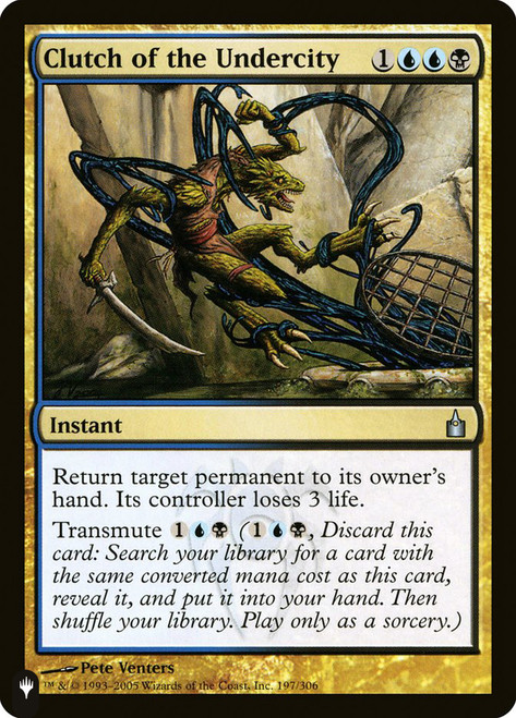 Clutch of the Undercity\nMystery Booster / The List\nSingle\nMagic The Gathering