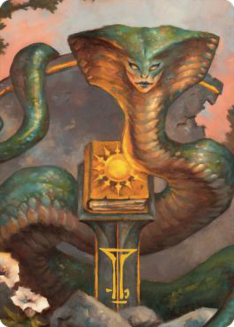 {Guardian Naga Art Card} // {Guardian Naga Stat Card} (Signed)\nArt Series\nSingle\nMagic The Gathering