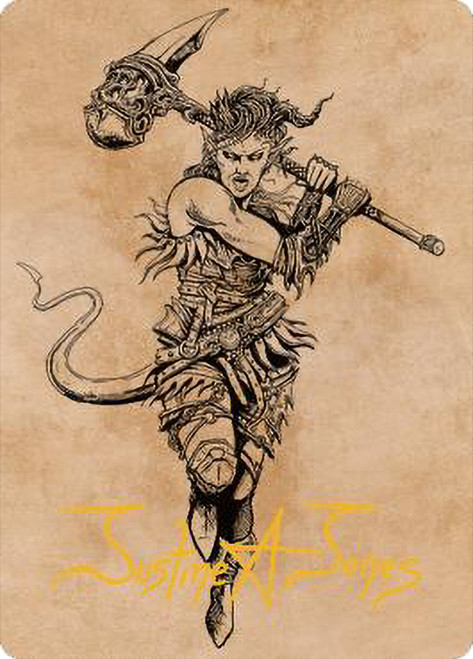 {Karlach, Fury of Avernus Art Card} (#54) (Signed)\nArt Series\nSingle\nMagic The Gathering