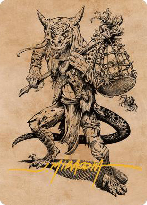 {Taunting Kobold Art Card} (Signed)\nArt Series\nSingle\nMagic The Gathering