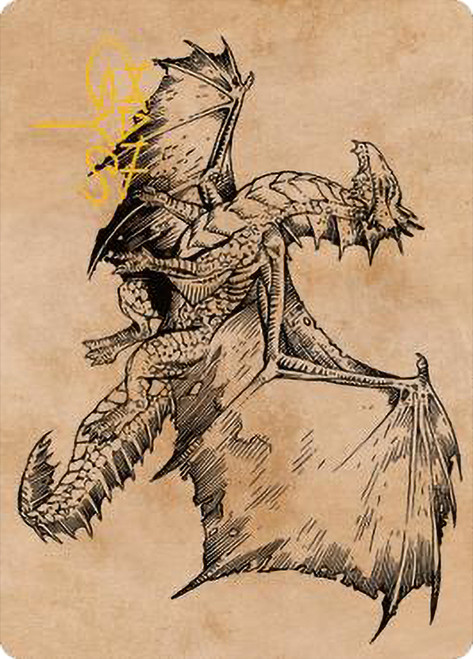 {Ancient Bronze Dragon Art Card} (#58) (Signed)\nArt Series\nSingle\nMagic The Gathering