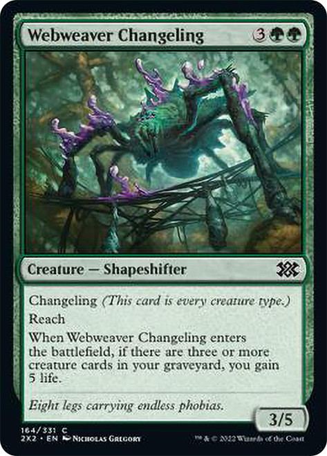 Webweaver Changeling\nDouble Masters 2022\nSingle\nMagic The Gathering