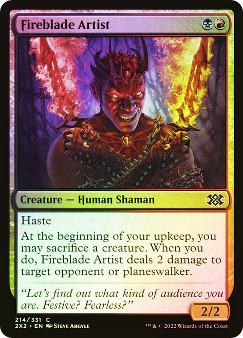 Fireblade Artist
Double Masters 2022
Single
Magic: The Gathering