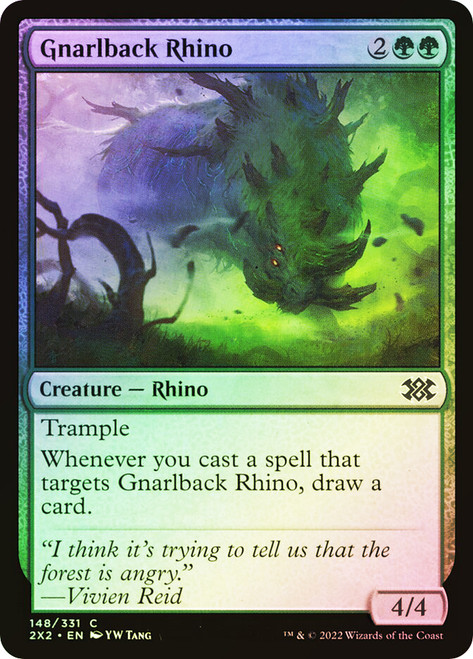 Gnarlback Rhino
Double Masters 2022
Single
Magic: The Gathering