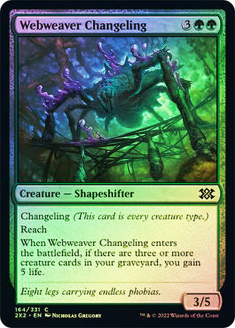 Webweaver Changeling\nDouble Masters 2022\nSingle\nMagic The Gathering