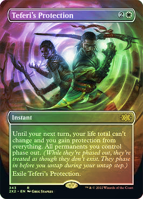 Teferi's Protection (Borderless)\nDouble Masters 2022 - Variants\nSingle\nMagic The Gathering