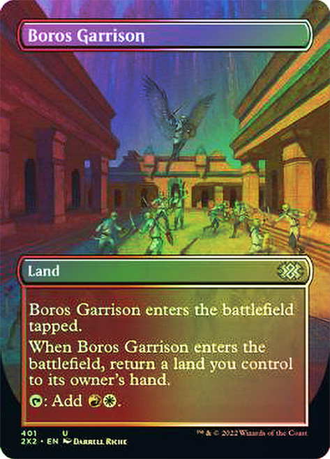 Boros Garrison (Borderless)\nDouble Masters 2022 - Variants\nSingle\nMagic The Gathering