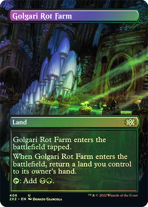 Golgari Rot Farm (Borderless)\nDouble Masters 2022 - Variants\nSingle\nMagic The Gathering