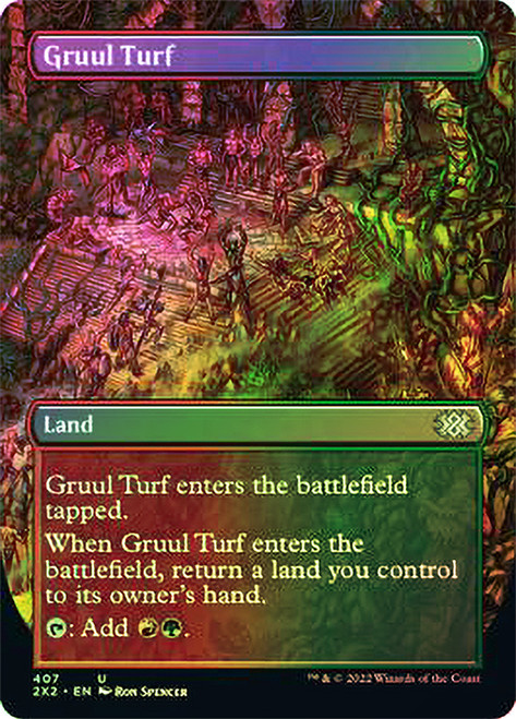 Gruul Turf (Borderless)\nDouble Masters 2022 - Variants\nSingle\nMagic The Gathering