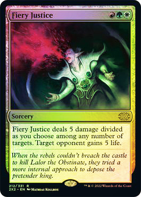Fiery Justice\nDouble Masters 2022\nSingle\nMagic The Gathering