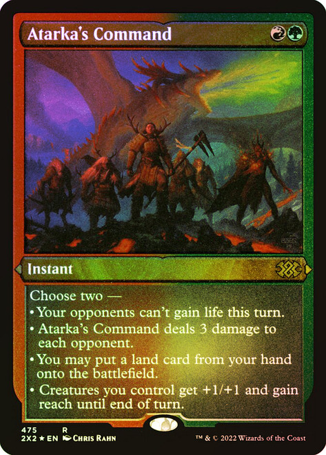 Atarka's Command (Foil Etched)\nDouble Masters 2022 - Alternate Foil\nSingle\nMagic The Gathering