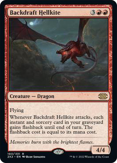 Backdraft Hellkite\nDouble Masters 2022\nSingle\nMagic The Gathering