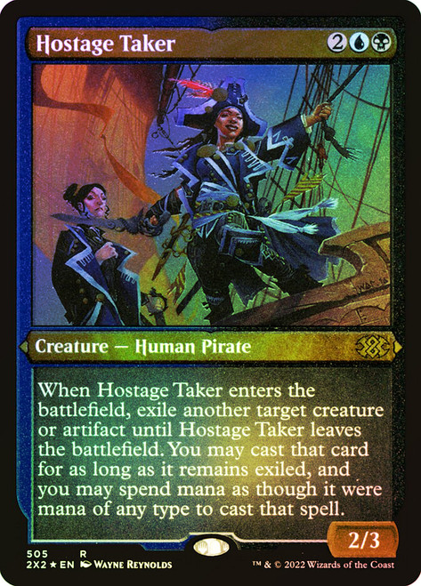 Hostage Taker (Foil Etched)\nDouble Masters 2022 - Alternate Foil\nSingle\nMagic The Gathering