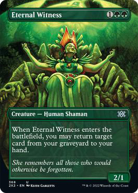 Eternal Witness (Borderless)\nDouble Masters 2022 - Variants\nSingle\nMagic The Gathering