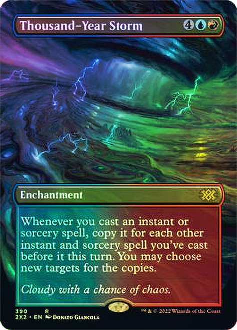 Thousand-Year Storm (Borderless)\nDouble Masters 2022 - Variants\nSingle\nMagic The Gathering