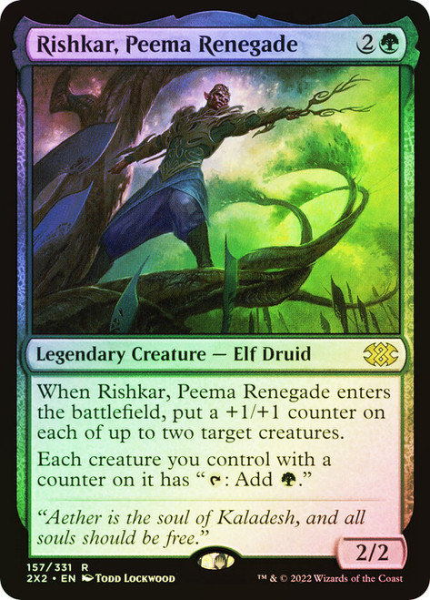 Rishkar, Peema Renegade
Double Masters 2022
Single
Magic: The Gathering