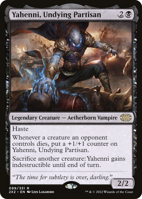 Yahenni, Undying Partisan
Double Masters 2022
Single
Magic: The Gathering