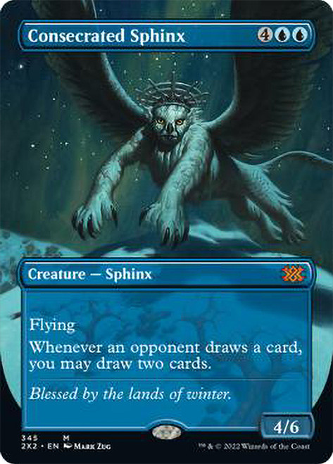 Consecrated Sphinx (Borderless)\nDouble Masters 2022 - Variants\nSingle\nMagic The Gathering