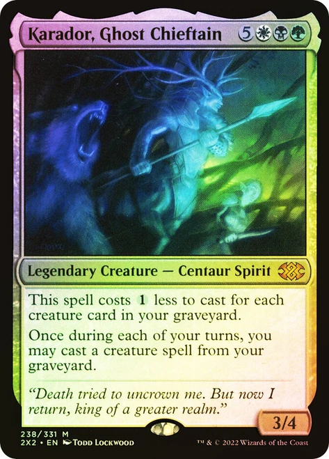 Karador, Ghost Chieftain
Double Masters 2022
Single
Magic: The Gathering