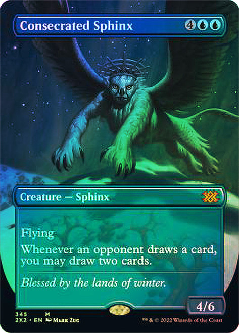 Consecrated Sphinx (Borderless)\nDouble Masters 2022 - Variants\nSingle\nMagic The Gathering