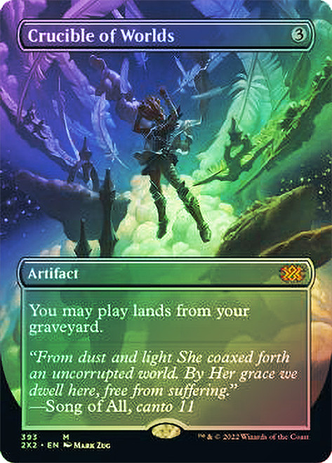 Crucible of Worlds (Borderless)\nDouble Masters 2022 - Variants\nSingle\nMagic The Gathering