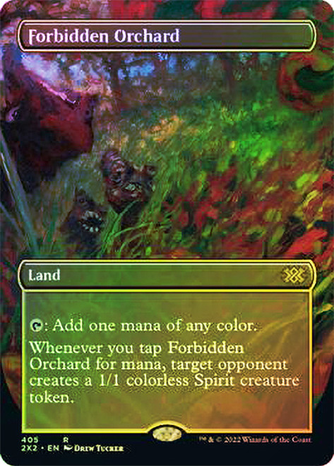 Forbidden Orchard (Borderless)\nDouble Masters 2022 - Variants\nSingle\nMagic The Gathering