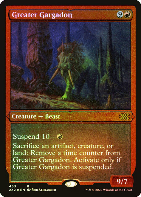 Greater Gargadon (Foil Etched)\nDouble Masters 2022 - Alternate Foil\nSingle\nMagic The Gathering