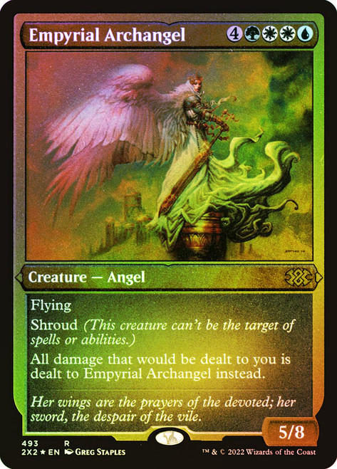 Empyrial Archangel (Foil Etched)\nDouble Masters 2022 - Alternate Foil\nSingle\nMagic The Gathering