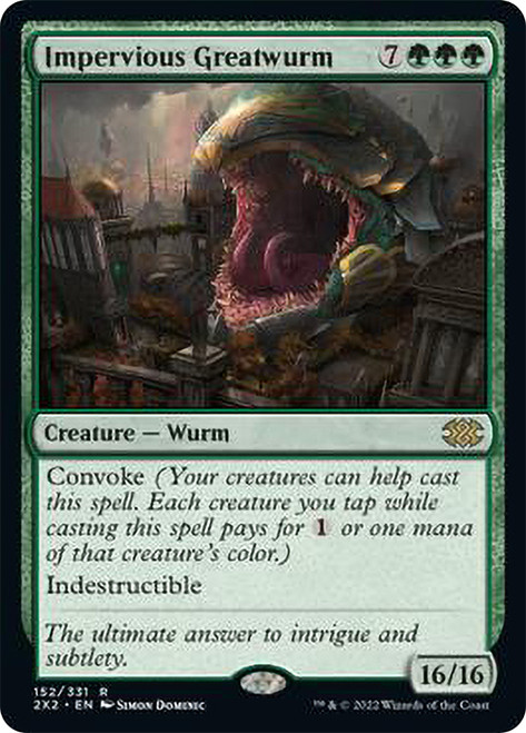 Impervious Greatwurm\nDouble Masters 2022\nSingle\nMagic The Gathering
